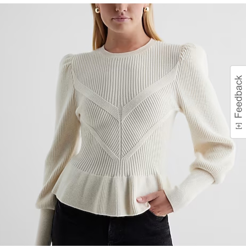 Express Size medium cream sweater
